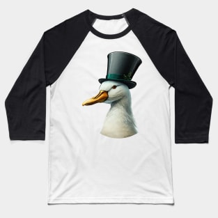 Duck Top Hat Baseball T-Shirt